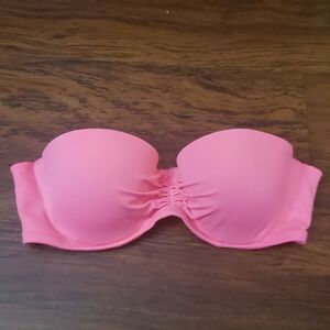 Victoria's Secret Hot Pink Bandeau Barbiecore Summer Beach Bikini Top Size 34B